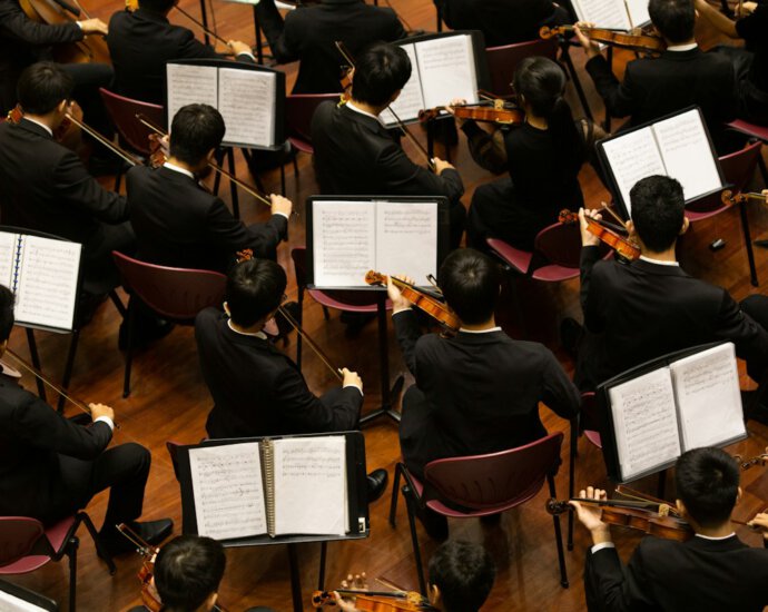 Orkest als illustratie bij de filmmuziek van John Williams